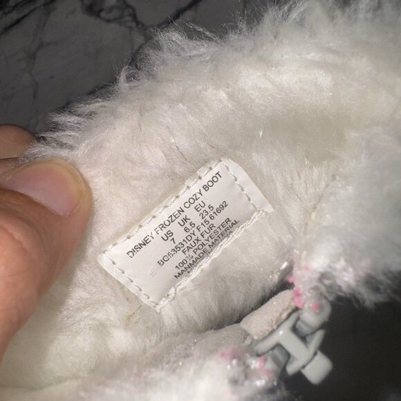 Disney Stride Rite Toddler 7 Furry Elsa Boot Frozen Winter - Picture 5 of 5